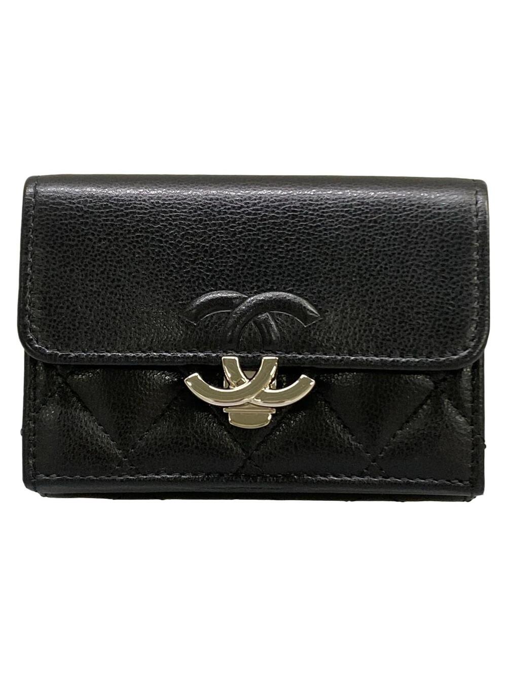 Chanel Small Flap Wallet Matrasse Black #278605C13B